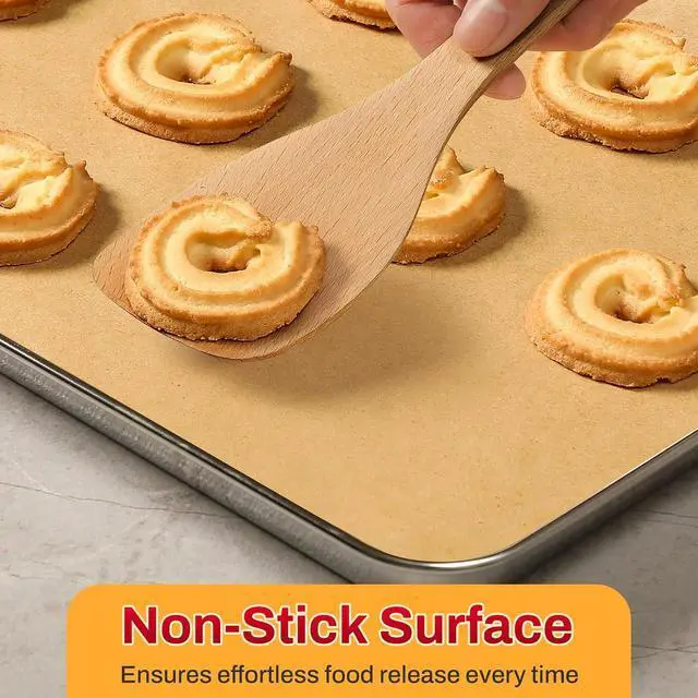 Alt view image 7 of 7 - 200Pcs 12x16 Inch Unbleached Parchment Paper Sheets for Baking, Pre-Cut, Non-Stick Parchment Paper for Baking, Cooking, Grilling, Air Fryer, Half Sheet Baking Sheets for Baking Cookies, Cooking, Oven