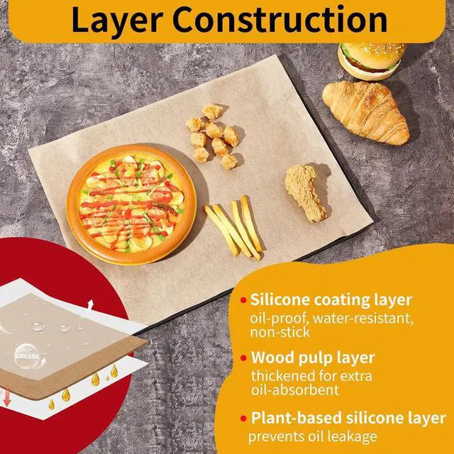 Alt view image 3 of 7 - Unbleached Parchment Paper Sheets, BPA & PFA Free, 12 x 16 inch 120PCS