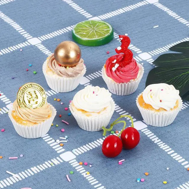 Alt view image 3 of 7 - Caperci 500 Count Mini Cupcake Liners White Muffin Liners Greaseproof No Smell Small Cupcake Wrappers Baking Cups