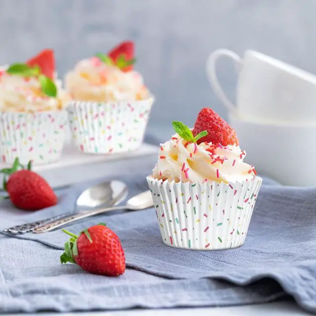 Alt view image 3 of 7 - Candy White Cupcake Liners - Gifbera Standard Baking Cups Odorless Greaseproof Paper Muffin Wrappers, Pack of 200