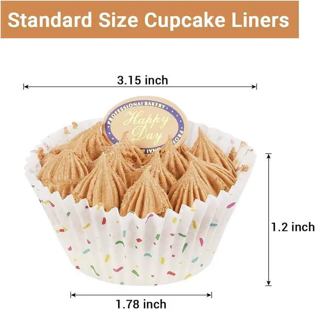 Alt view image 4 of 7 - Candy White Cupcake Liners - Gifbera Standard Baking Cups Odorless Greaseproof Paper Muffin Wrappers, Pack of 200