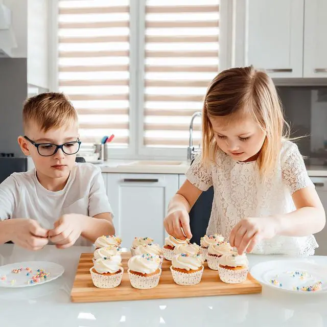 Alt view image 6 of 7 - Candy White Cupcake Liners - Gifbera Standard Baking Cups Odorless Greaseproof Paper Muffin Wrappers, Pack of 200