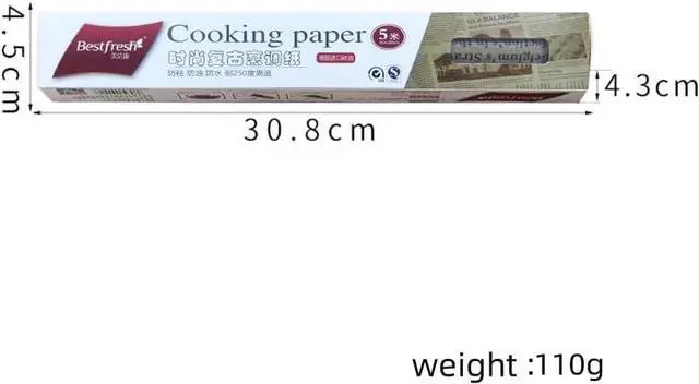 Alt view image 2 of 7 - Baking Parchment Paper Roll Non Stick Baking Paper Newspaper Printing Design Food Wrapping Paper for Baking Cookies Bread Pizza Meat and Vegetables