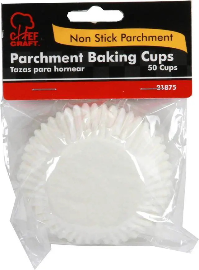 Alt view image 2 of 2 - Chef Craft Classic Cupcake Liners, 50 count, White