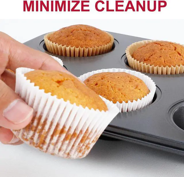 Alt view image 6 of 7 - Caperci 300pcs Standard White Cupcake Liners for Baking - Odorless Greaseproof Paper Muffin Baking Cups for Wedding Birthday Party Baby Shower Festivals (White)