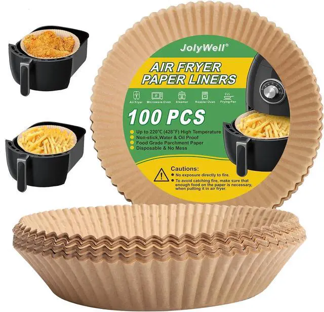 Main image of 100Pcs Disposable Air Fryer Paper Liners for 3-5QT, (Round-6.3")