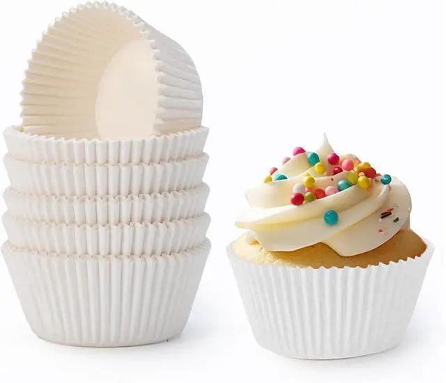 Main image of Mini Cupcake Liners,500 pcs White Mini Muffin Liners for Baking