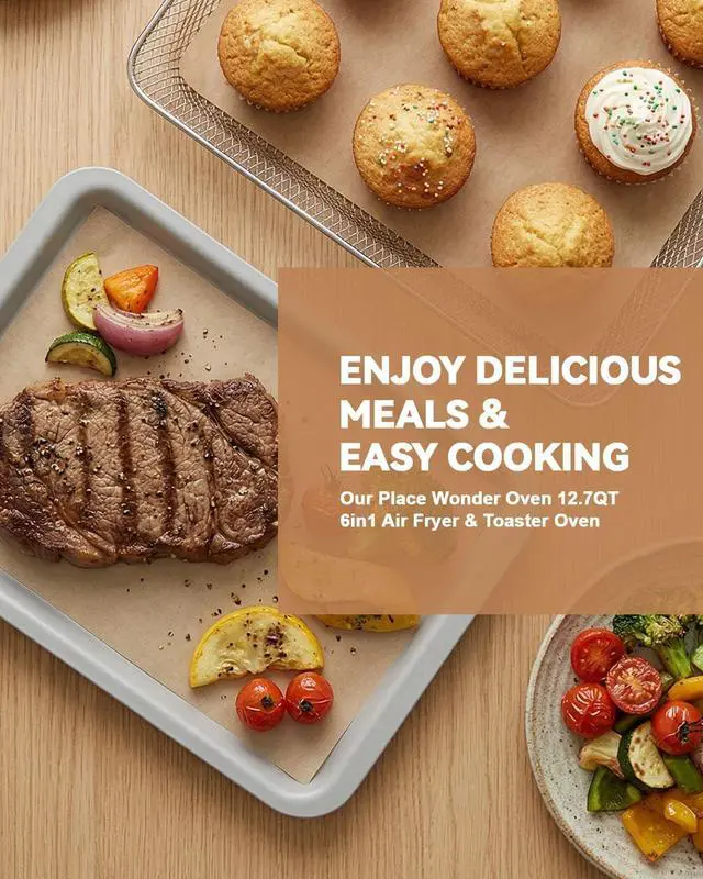 Alt view image 6 of 6 - 135PCs Airfryer Parchment Paper Liner Compatible with Our Place Wonder Oven
