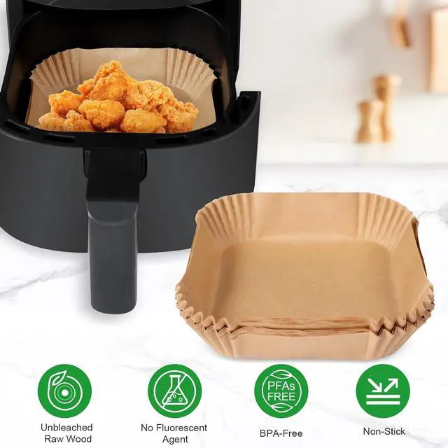 Alt view image 4 of 6 - 130 Pcs Disposable Mini Air Fryer Liners for COSORI 2.1 Qt Air Fryer