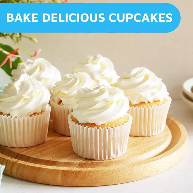 Alt view image 3 of 7 - MontoPack Mini White Cupcake Liners | 500 Paper Baking Cups | Greaseproof No Smell Cupcake Wrappers | Muffin Liners for Desserts & Candies Cupcake Liner for Holidays, Birthdays & Protein Balls