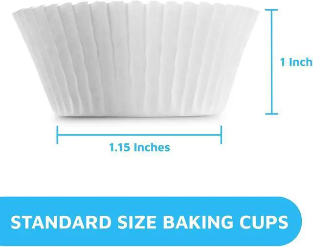 Alt view image 4 of 7 - MontoPack Mini White Cupcake Liners | 500 Paper Baking Cups | Greaseproof No Smell Cupcake Wrappers | Muffin Liners for Desserts & Candies Cupcake Liner for Holidays, Birthdays & Protein Balls