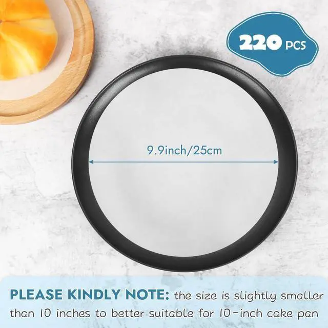 Alt view image 2 of 7 - BYKITCHEN 220pcs 10 Inch Round Parchment Paper for Cake Pan, Tortilla Press