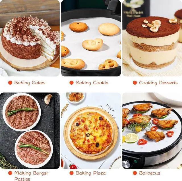 Alt view image 6 of 7 - BYKITCHEN 220pcs 10 Inch Round Parchment Paper for Cake Pan, Tortilla Press