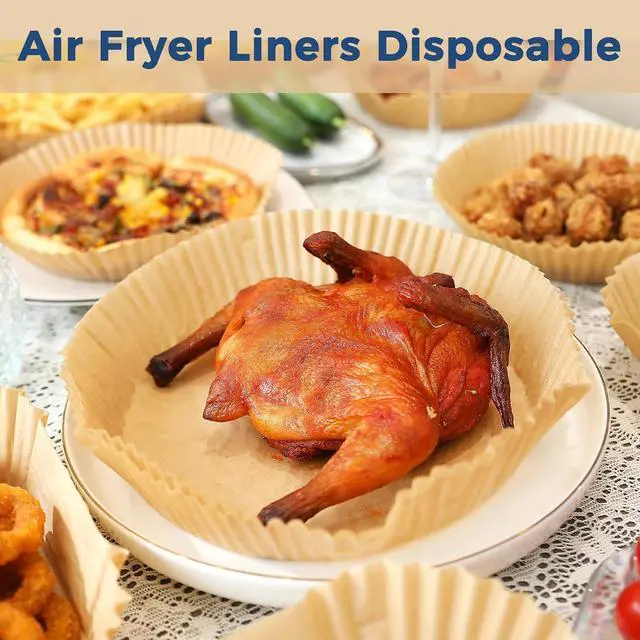 Alt view image 2 of 6 - Air Fryer Liners Disposable,6.5inch 100PCS Round Parchment Paper For Baking