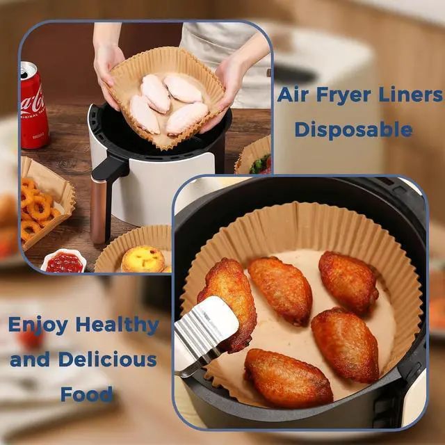 Alt view image 4 of 6 - Air Fryer Liners Disposable,6.5inch 100PCS Round Parchment Paper For Baking