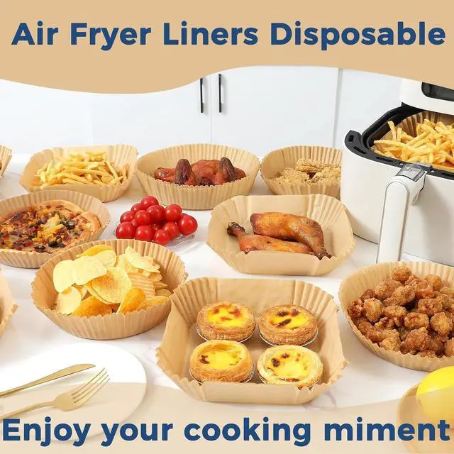 Alt view image 6 of 6 - Air Fryer Liners Disposable,6.5inch 100PCS Round Parchment Paper For Baking