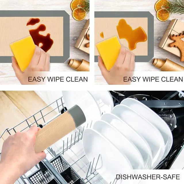Alt view image 6 of 7 - Koolstuffs Silicone Baking Mat, Nonstick and Reusable, 3 Pack