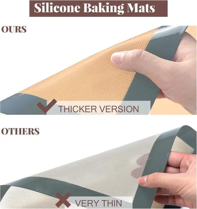 Alt view image 7 of 7 - Koolstuffs Silicone Baking Mat, Nonstick and Reusable, 3 Pack