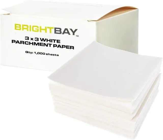 Main image of 3x3 Inch Parchment Paper Squares - White (1000 Sheets), Precut Non-stick Single Serving Size for Baking, Cooking, Air Frying, and More