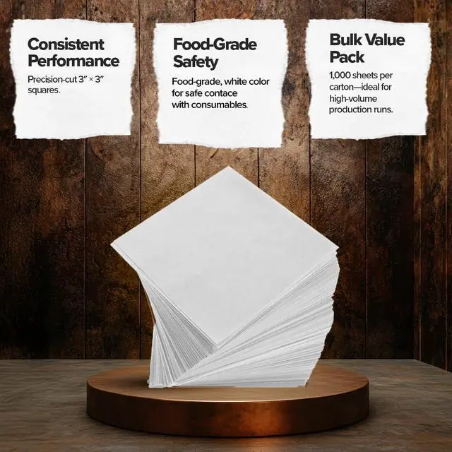 Alt view image 2 of 7 - 3x3 Inch Parchment Paper Squares - White (1000 Sheets), Precut Non-stick Single Serving Size for Baking, Cooking, Air Frying, and More