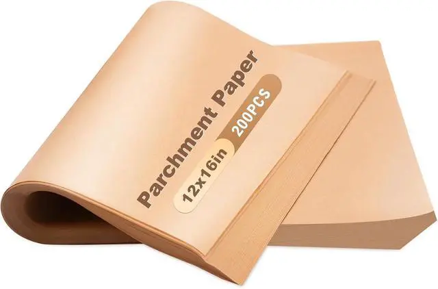 Main image of 200 PCS Unbleached Parchment Paper 12x16 In Precut Baking Sheets for Air Fryer, Oven, and Grill Nonstick, Oil-Resistant, High-Temperature Baking Paper for Cooking, Roasting, and Food Prep