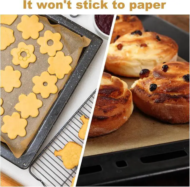 Alt view image 3 of 7 - 200 PCS Unbleached Parchment Paper 12x16 In Precut Baking Sheets for Air Fryer, Oven, and Grill Nonstick, Oil-Resistant, High-Temperature Baking Paper for Cooking, Roasting, and Food Prep