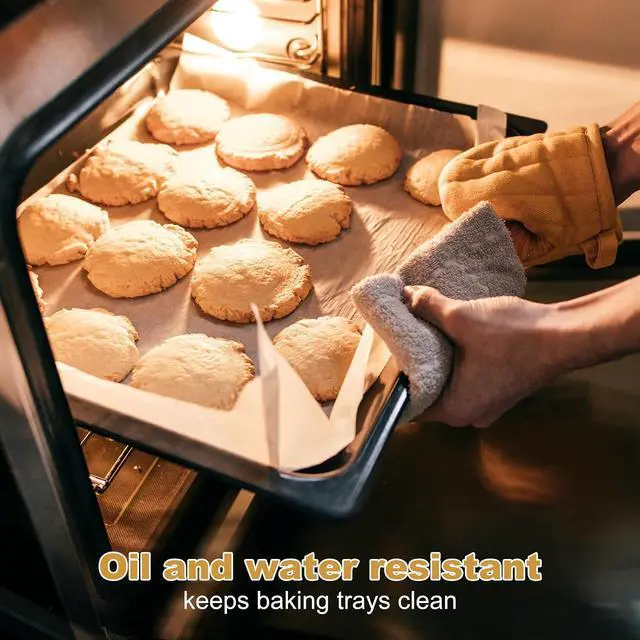 Alt view image 6 of 7 - 200 PCS Unbleached Parchment Paper 12x16 In Precut Baking Sheets for Air Fryer, Oven, and Grill Nonstick, Oil-Resistant, High-Temperature Baking Paper for Cooking, Roasting, and Food Prep