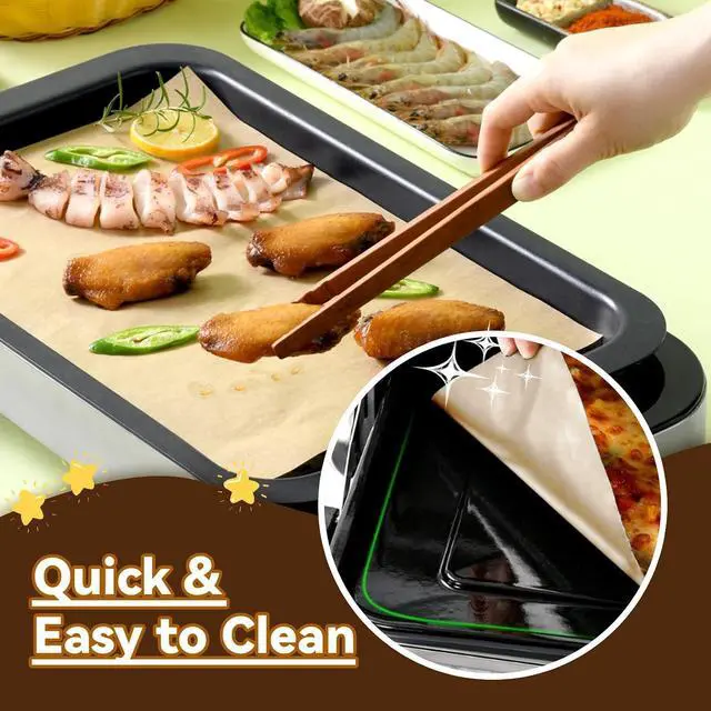 Alt view image 5 of 7 - 120PCS Air Fryer Liners Disposable, Parchment Paper for Emeril Lagasse 26QT