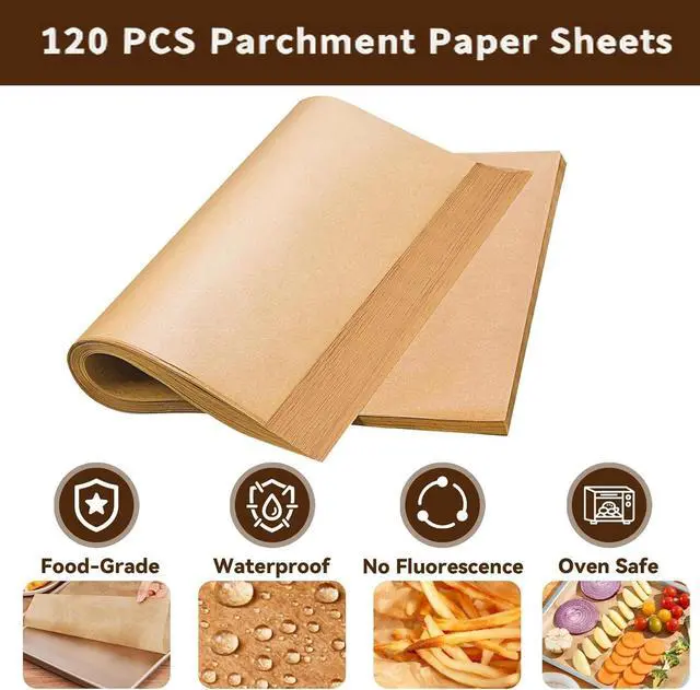 Alt view image 4 of 7 - 120PCS Air Fryer Liners Disposable, Parchment Paper for Emeril Lagasse 26QT