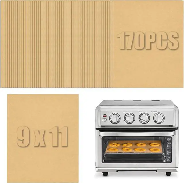 Main image of GOAUS Parchment Paper Sheets 9x11 Inch, Air Fryer Toaster Oven Liners Rectangular 170 pcs, Disposable Paper Liners Fit Cuisinart, Emeril Lagasse, Ninja Foodi, Breville, Instant Pot