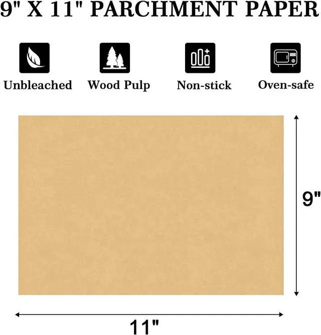 Alt view image 2 of 7 - GOAUS Parchment Paper Sheets 9x11 Inch, Air Fryer Toaster Oven Liners Rectangular 170 pcs, Disposable Paper Liners Fit Cuisinart, Emeril Lagasse, Ninja Foodi, Breville, Instant Pot