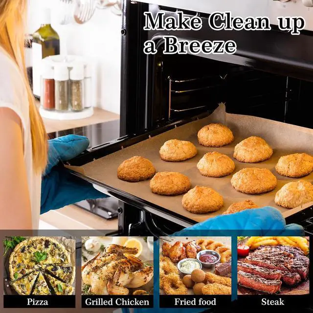 Alt view image 4 of 7 - GOAUS Parchment Paper Sheets 9x11 Inch, Air Fryer Toaster Oven Liners Rectangular 170 pcs, Disposable Paper Liners Fit Cuisinart, Emeril Lagasse, Ninja Foodi, Breville, Instant Pot