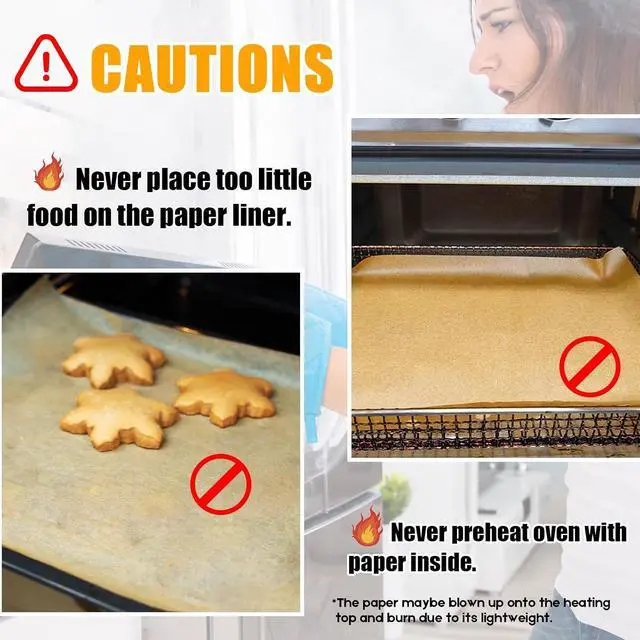 Alt view image 7 of 7 - GOAUS Parchment Paper Sheets 9x11 Inch, Air Fryer Toaster Oven Liners Rectangular 170 pcs, Disposable Paper Liners Fit Cuisinart, Emeril Lagasse, Ninja Foodi, Breville, Instant Pot
