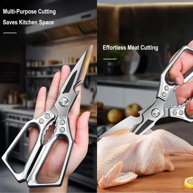Alt view image 2 of 7 - Heavy Duty Kitchen Scissors - 3.0mm Thickened Blades