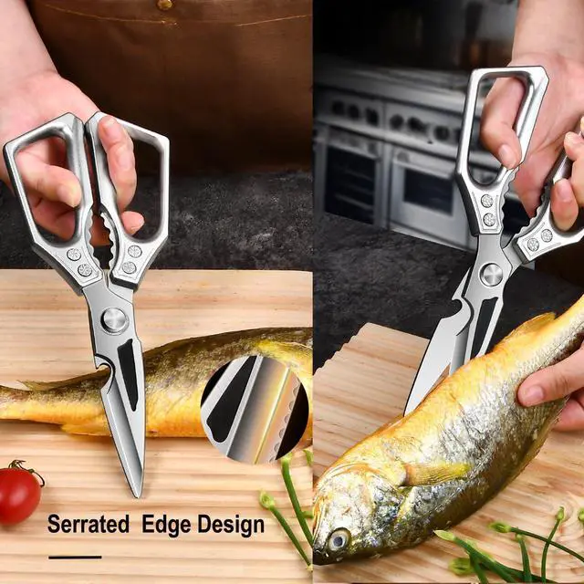 Alt view image 4 of 7 - Heavy Duty Kitchen Scissors - 3.0mm Thickened Blades