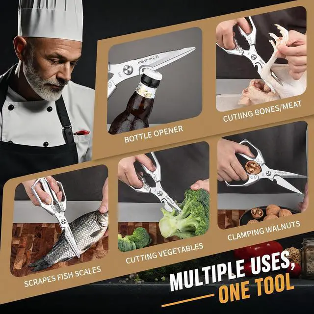 Alt view image 4 of 7 - Kitchen Scissors for Food All Purpose Cooking Shears for Meat