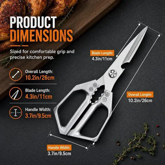 Alt view image 7 of 7 - Kitchen Scissors for Food All Purpose Cooking Shears for Meat
