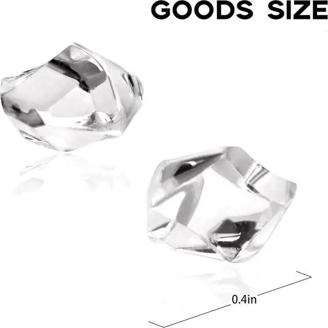 Alt view image 2 of 7 - 600PCS Fake Crushed Ice Rocks, Acrylic Diamond Crystals Fake Diamonds Plastic Clear Ice Cubes Diamond Table Scatters Acrylic Gems For Vase Fillers Home Decoration Wedding Birthday (Clear)