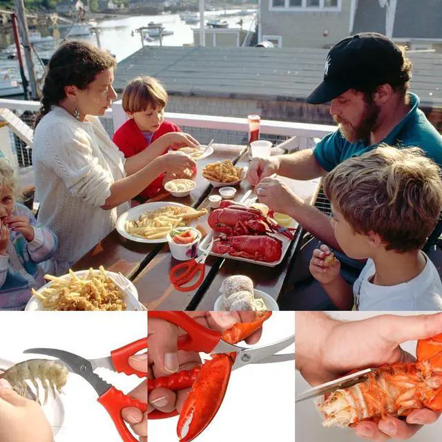 Alt view image 5 of 7 - Calary 4Pcs Seafood Scissors Crab Scissors Seafood Shears Multifunctional Crab Leg Crackers and Tools