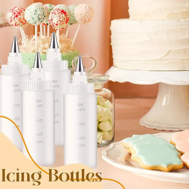 Alt view image 4 of 6 - 4 Pcs Squeeze Icing Bottles for Cookie Decorating,4 oz