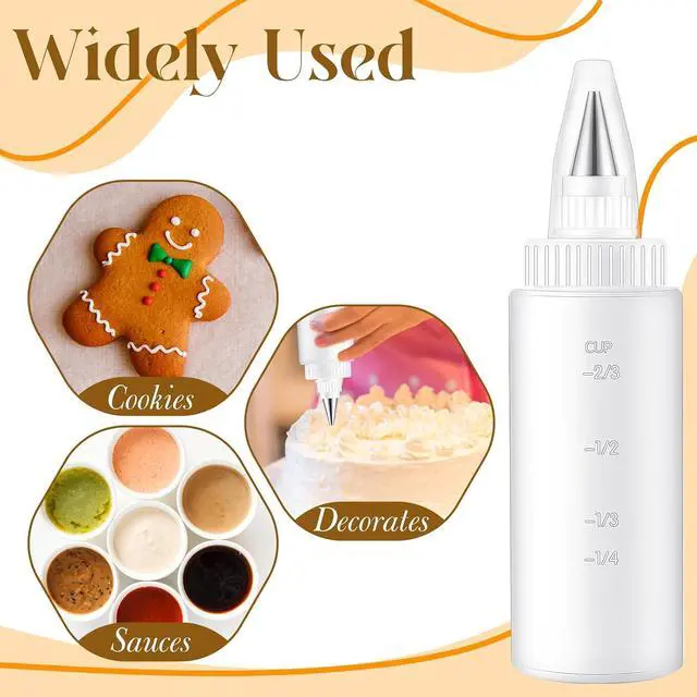 Alt view image 5 of 6 - 4 Pcs Squeeze Icing Bottles for Cookie Decorating,4 oz