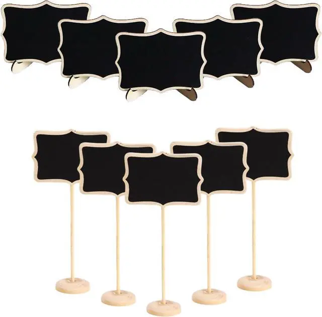Main image of Mini Chalkboard Signs Set of 10 Food Labels for Party Buffet Wedding Table Number Message Board Event Decoration Perfect Food Signs for Buffet and Party Decor