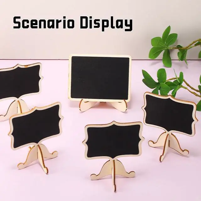 Alt view image 5 of 7 - Mini Chalkboard Signs Set of 10 Food Labels for Party Buffet Wedding Table Number Message Board Event Decoration Perfect Food Signs for Buffet and Party Decor
