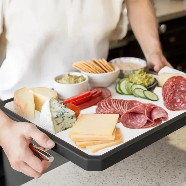 Alt view image 7 of 7 - Titanium Cutting Boards for Kitchen, Large 16x11 Inch Pure Titanium and Wheat Straw PP Double Sided Chopping Board, Dishwasher Safe, Easy to Clean