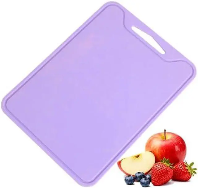 Main image of Silicone Cutting Board,8.6 * 11.8in BPA Free Flexible Kitchen Chopping Board for Meat, Vegetables and Fruit,Dishwasher Safe(Light Purple)