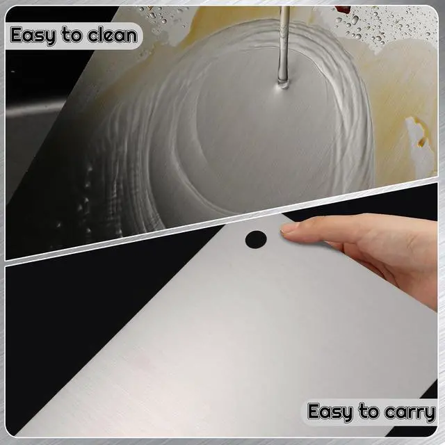 Alt view image 4 of 7 - Stainless Steel Cutting Boards for Kitchen, Non-Stick Chopping Board