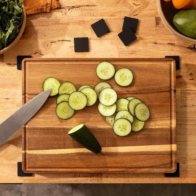 Alt view image 5 of 7 - Non-Slip Cutting Board Feet, Set of 8, Anti-Skid Silicone Pads, Heat Resistant Trivets, Non-Adhesive Squares, Countertop Surface Protection, Small Rubber Feet for Cutting Board, no slip, no screws