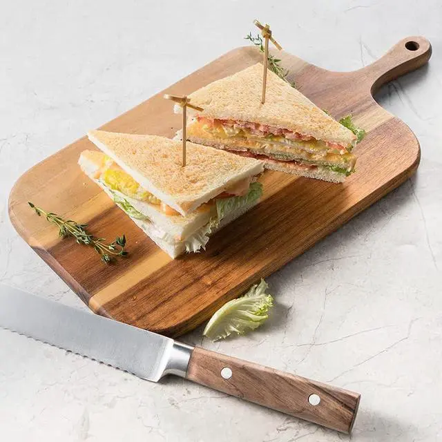 Alt view image 2 of 6 - Wooden Cutting Boards for Kitchen, Chopping Board Serving Board Chopping Butcher for Meat, Cheese, Fruit, Vegetables