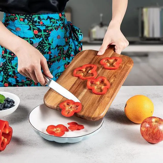 Alt view image 3 of 6 - Wooden Cutting Boards for Kitchen, Chopping Board Serving Board Chopping Butcher for Meat, Cheese, Fruit, Vegetables