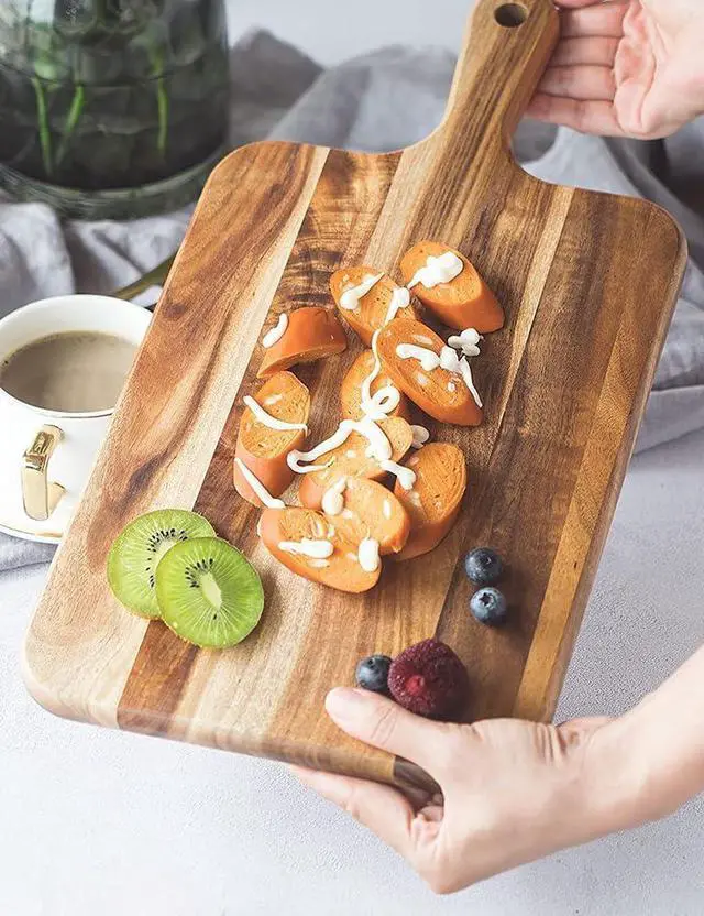 Alt view image 4 of 6 - Wooden Cutting Boards for Kitchen, Chopping Board Serving Board Chopping Butcher for Meat, Cheese, Fruit, Vegetables